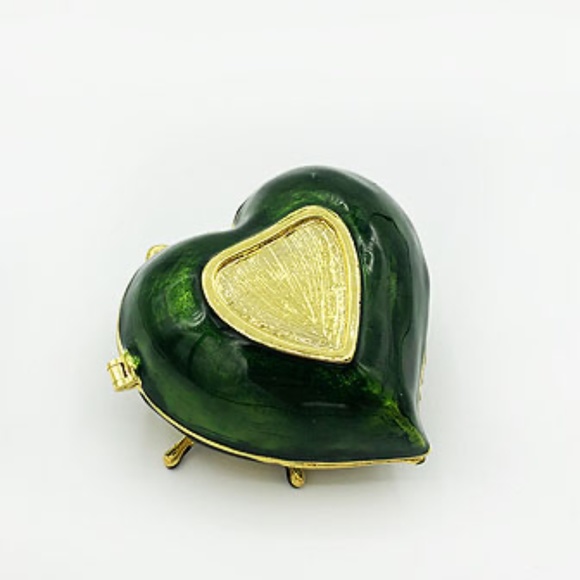 Cherished Treasures Enamel Butterfly With Crystals Floral Hinged Box - Picture 3 of 8